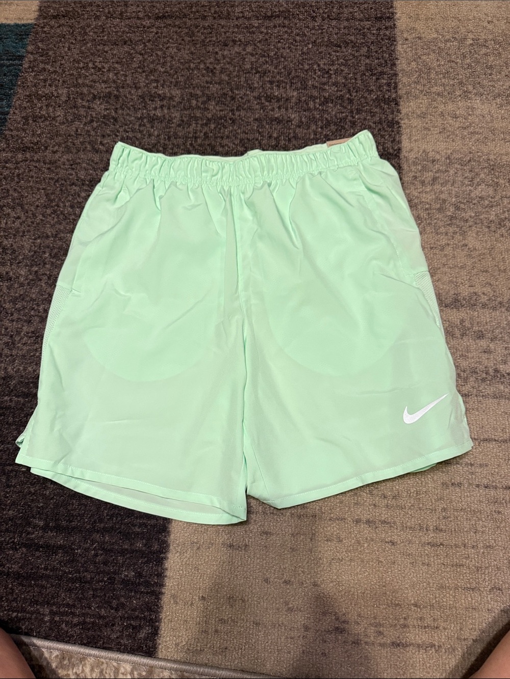 Nike Pastel Mint Athletic Shorts with  Sillver Swoosh